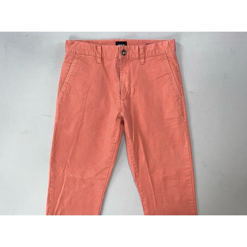 RVCA Flat Front 'Stay RVCA' Washed Chino Pants. Washed Red, Men's 30X31. EUC!